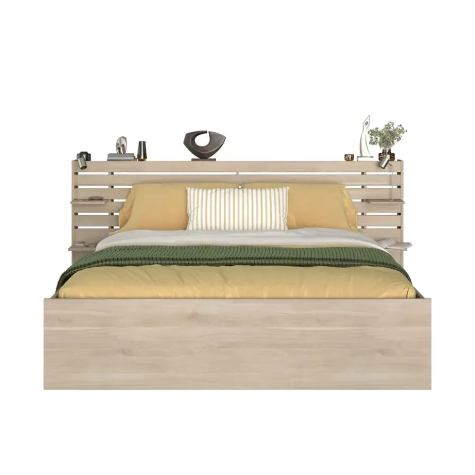 Bed Evi - eikenkleur - 180x200 cm