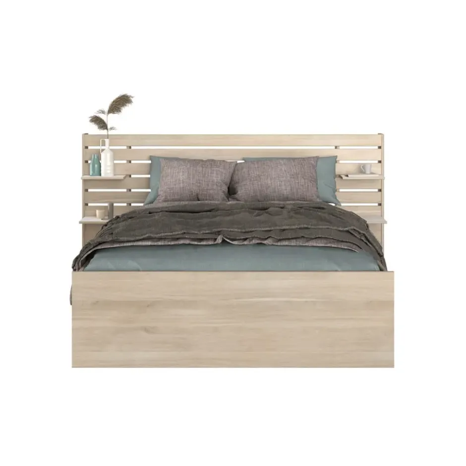 Bed Evi - eikenkleur - 140x200 cm