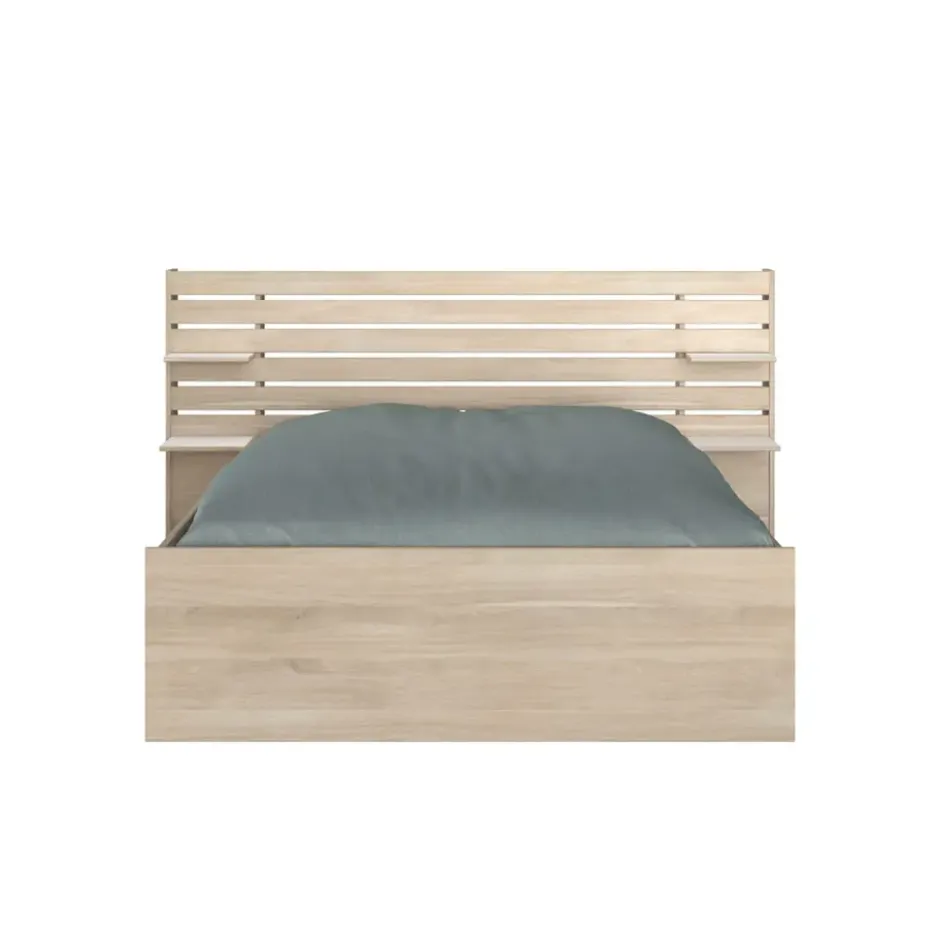 Bed Evi - eikenkleur - 140x200 cm