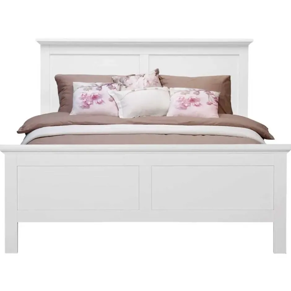 Bed Fleur - wit - 140x200 cm