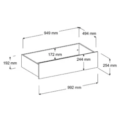 Bedframe PAULETTE - 1 plaats - Natuurlijk licht Wit Hout paneel
