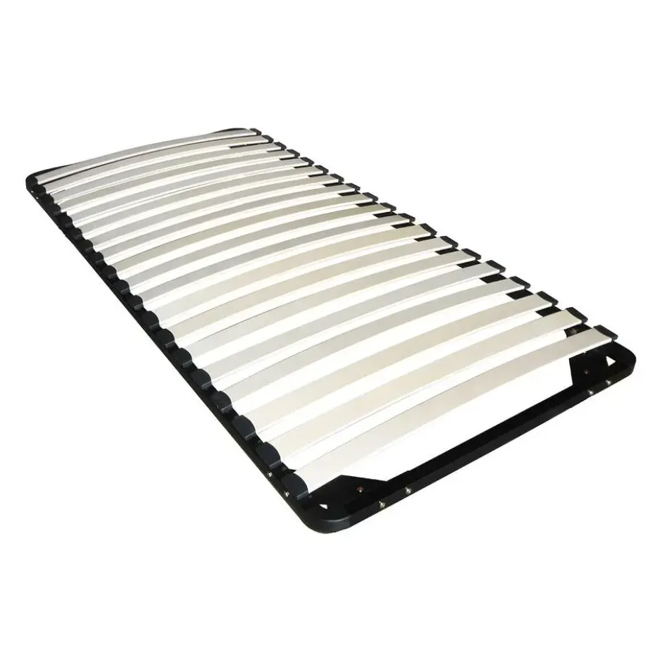 Bedframe PAULETTE - 1 plaats - Natuurlijk licht Wit Hout paneel
