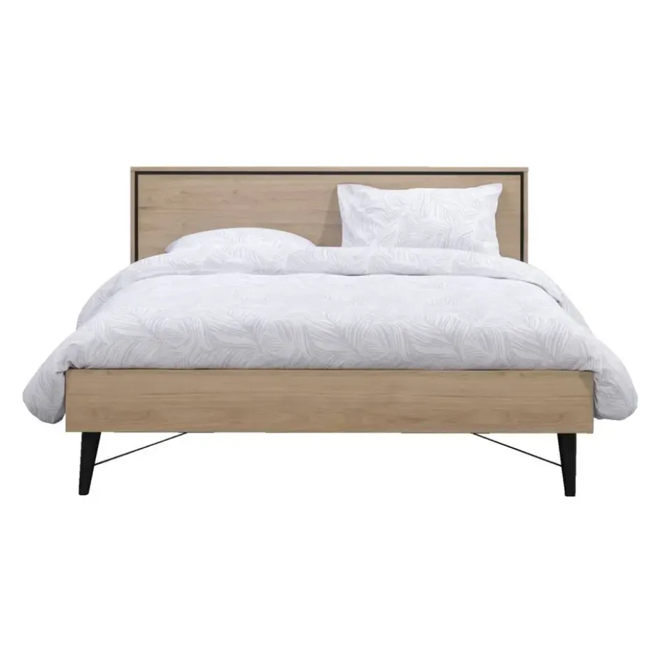 Bed Kansas - eikenkleur - 140x200 cm