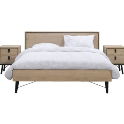 Bed Kansas - eikenkleur - 160x200 cm