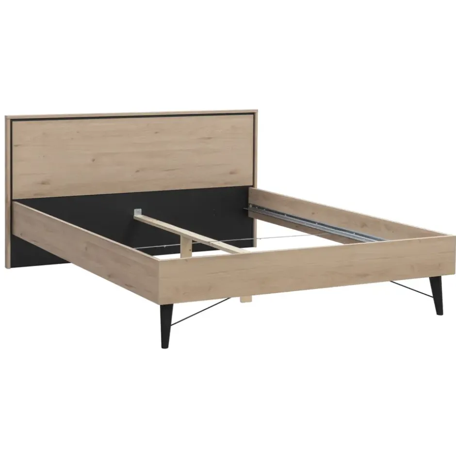 Bed Kansas - eikenkleur - 160x200 cm