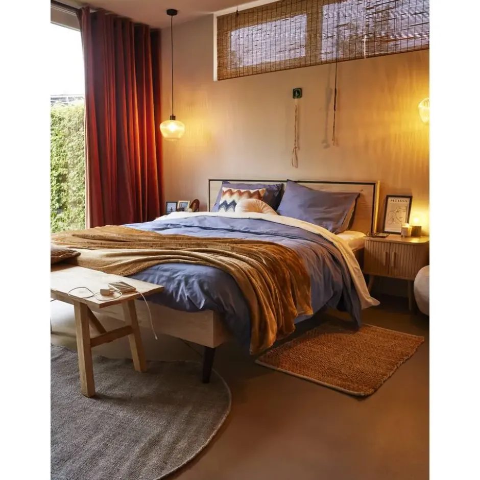 Bed Kansas - eikenkleur - 160x200 cm
