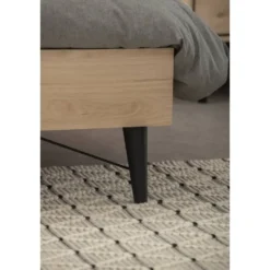 Bed Kansas - eikenkleur - 180x200 cm