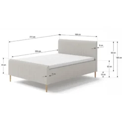 Bed Lieke - ecru - 160x200 cm
