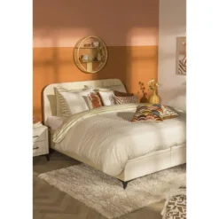 Bed Lizz met opbergruimte - ecru - 160x200 cm