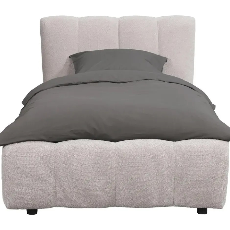 Bed Maudy - lichtgrijs - 90x200 cm