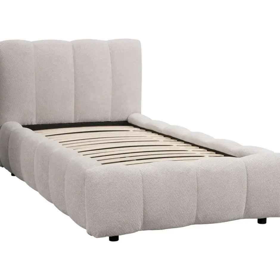 Bed Maudy - lichtgrijs - 90x200 cm
