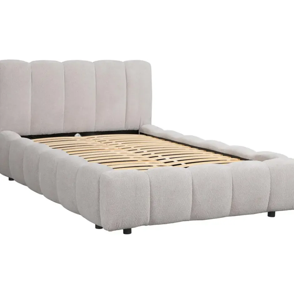 Bed Maudy - lichtgrijs - 120x200 cm
