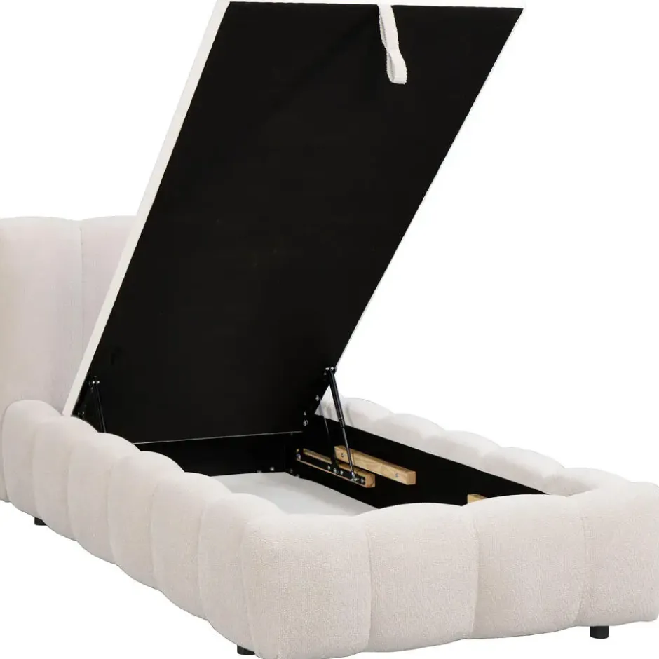 Bed Maudy met opbergruimte - ecru - 90x200 cm