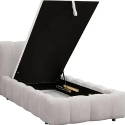 Bed Maudy met opbergruimte - lichtgrijs - 90x200 cm