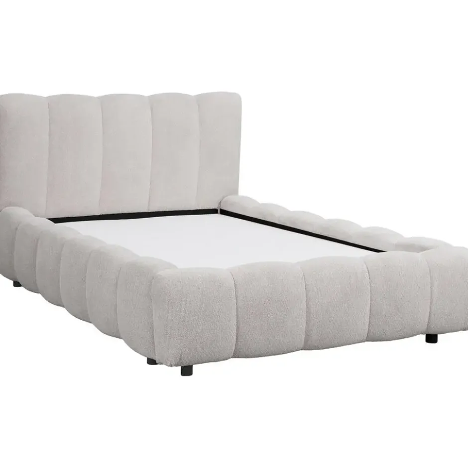 Bed Maudy met opbergruimte - lichtgrijs - 120x200 cm