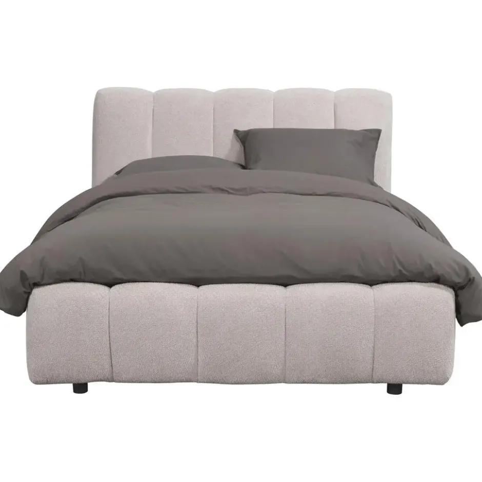Bed Maudy met opbergruimte - lichtgrijs - 120x200 cm
