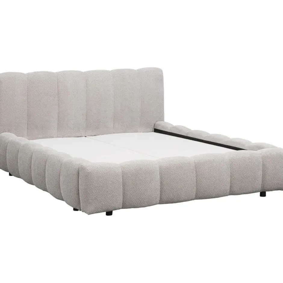 Bed Maudy met opbergruimte - lichtgrijs - 160x200 cm