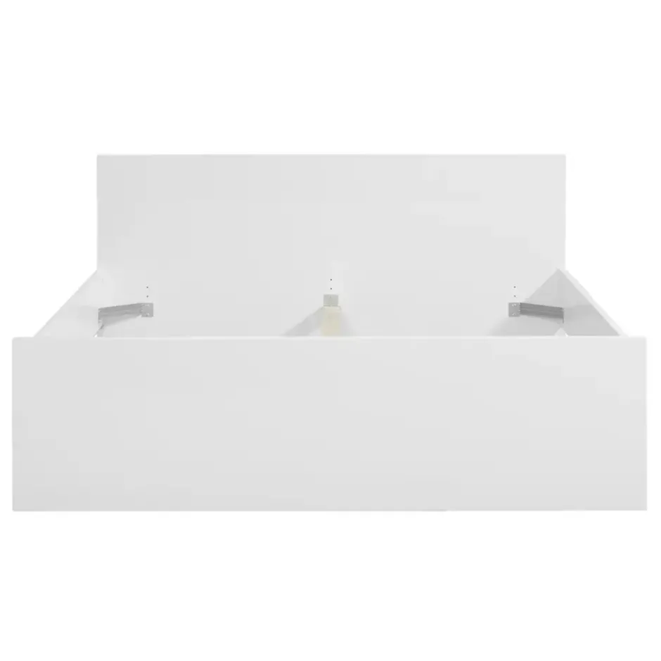 Bed Naia - hoogglans wit - 160x200 cm