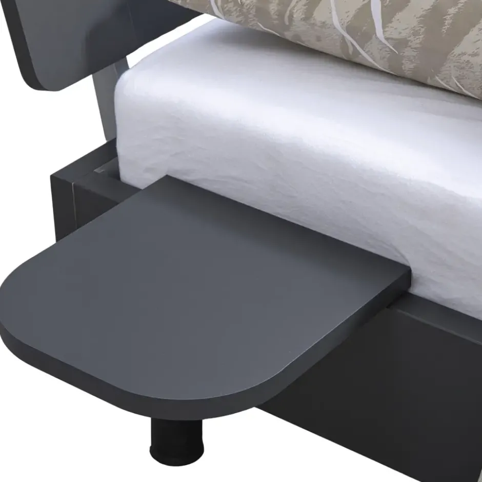 Bedplankje Nova - grafietkleur - 2 stuks