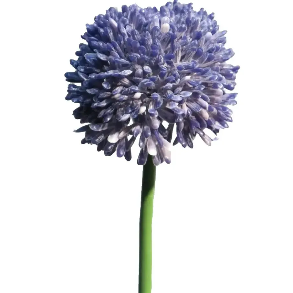 Bellatio Design Allium kunstbloem - stelen - paars - 44 cm