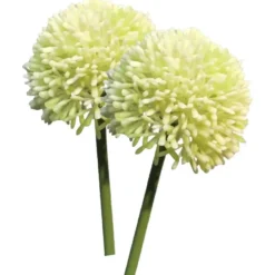 Bellatio Design Allium kunstbloem steel - creme wit - 44cm