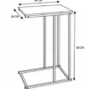 Bellatio Design Bijzettafel - zwart - metaal - 40 x 26 x 58 cm