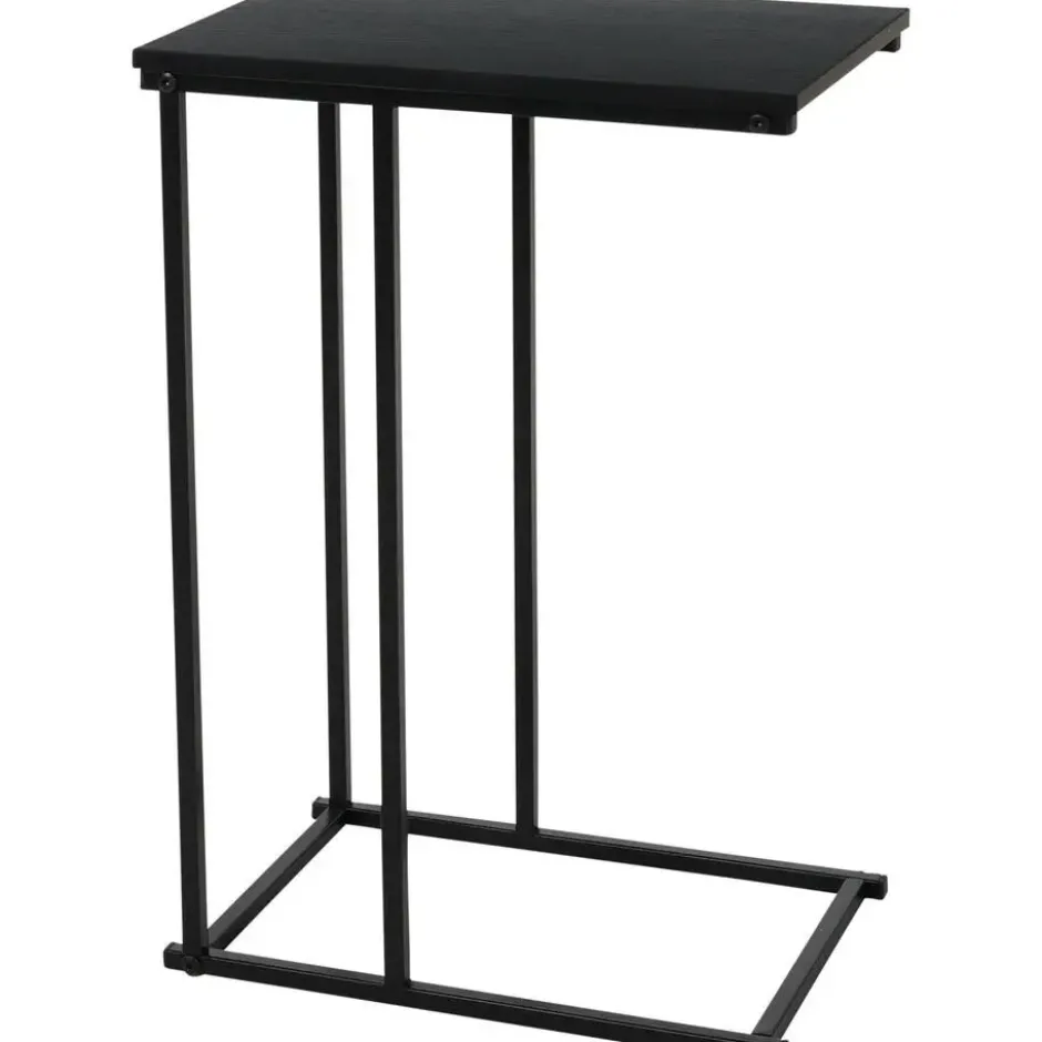 Bellatio Design Bijzettafel - zwart - metaal - 40 x 26 x 58 cm