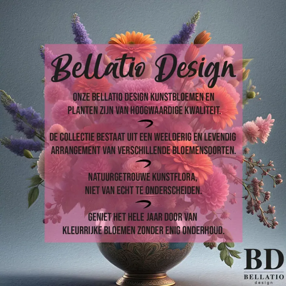 Bellatio Design Kunstbloem Orchidee Milan - roze - 78 cm