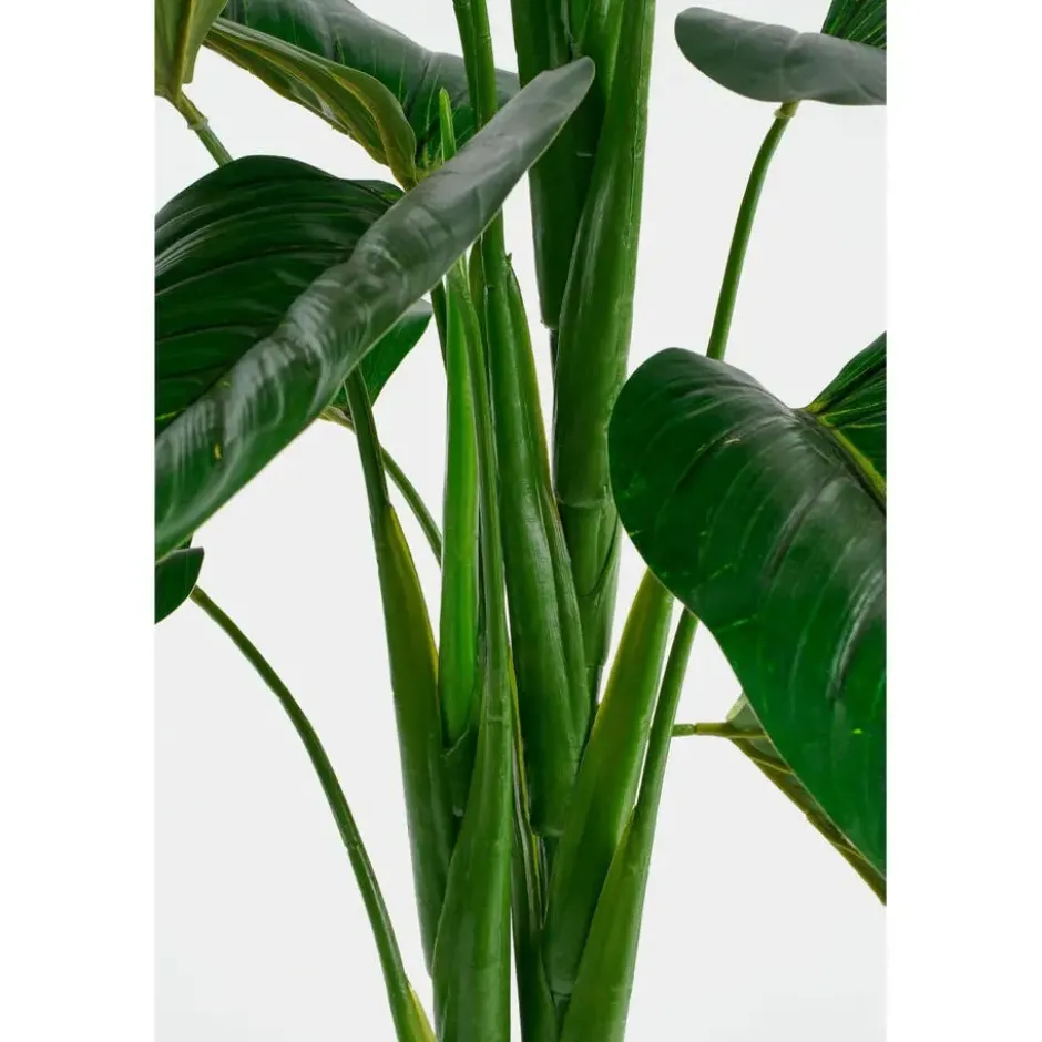 Bellatio Design Kunstplant Philodendron - groen - 100 cm - zwarte pot