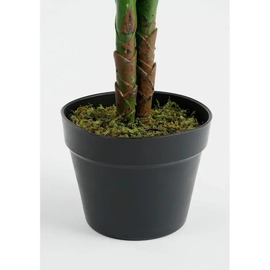Bellatio Design Kunstplant Philodendron - groen - 100 cm - zwarte pot