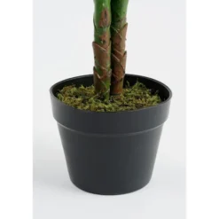 Bellatio Design Kunstplant Philodendron - groen - 100 cm - zwarte pot