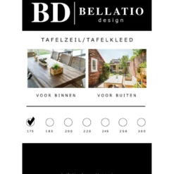 Bellatio Design Tafelzeil - uni wit glans - 140 x 175 cm
