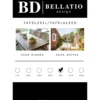 Bellatio Design Tafelzeil - uni zwart glans - 140 x 245 cm