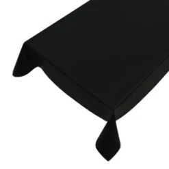 Bellatio Design Tafelzeil - uni zwart glans - 140 x 245 cm
