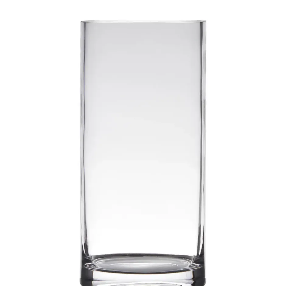 Bellatio Design Vaas Home Basics - cilinder - glas - 12 x 35 cm