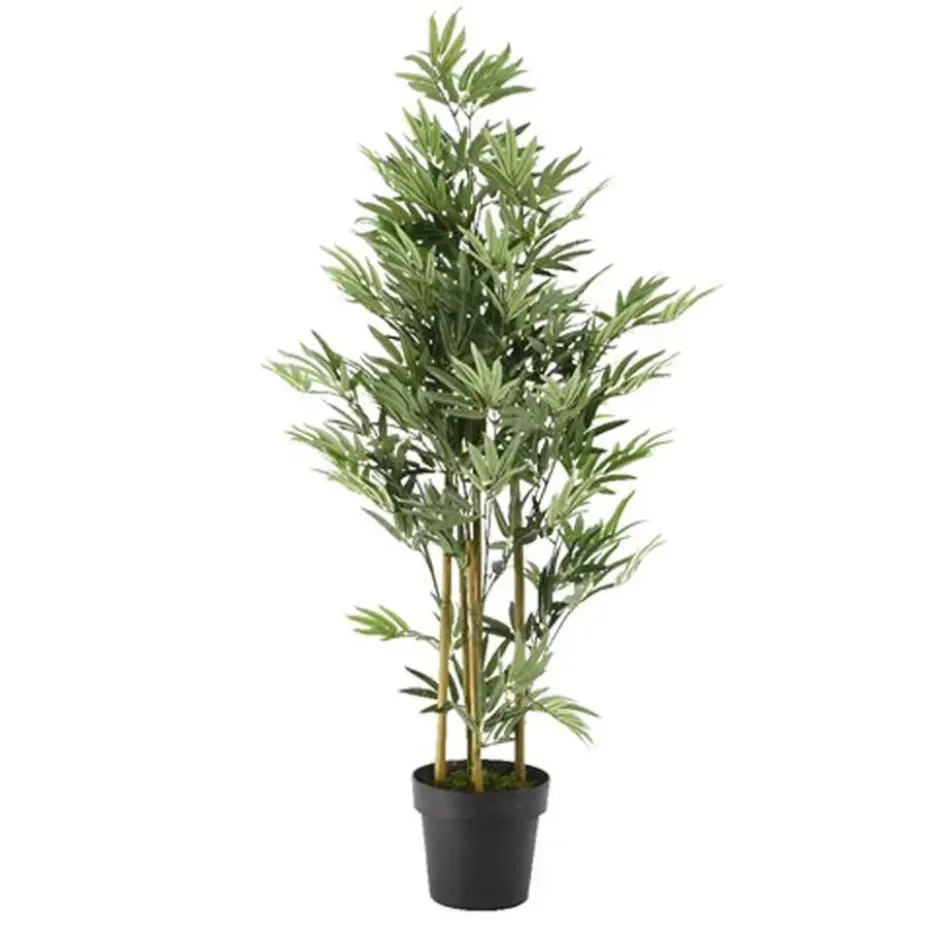 Bellatio Flowers & Plants Kunstplant - bamboe - 125 cm - groen