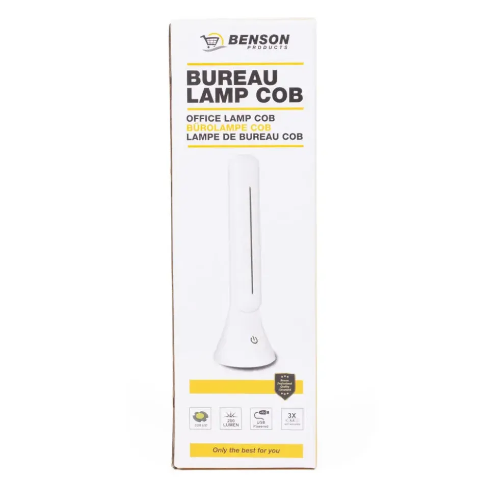 Benson Bureaulamp - LED - verstelbaar - incl. USB - 7,5 x 25 cm
