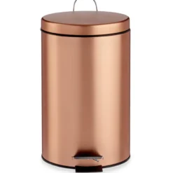 Berilo Pedaalemmer - koperkleurig - 12 l - 40 cm - metaal