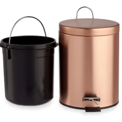 Berilo Pedaalemmer - koperkleurig - 12 l - 40 cm - metaal