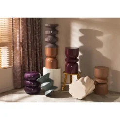 Bijzettafel Barcelona - paars - 55xØ31 cm