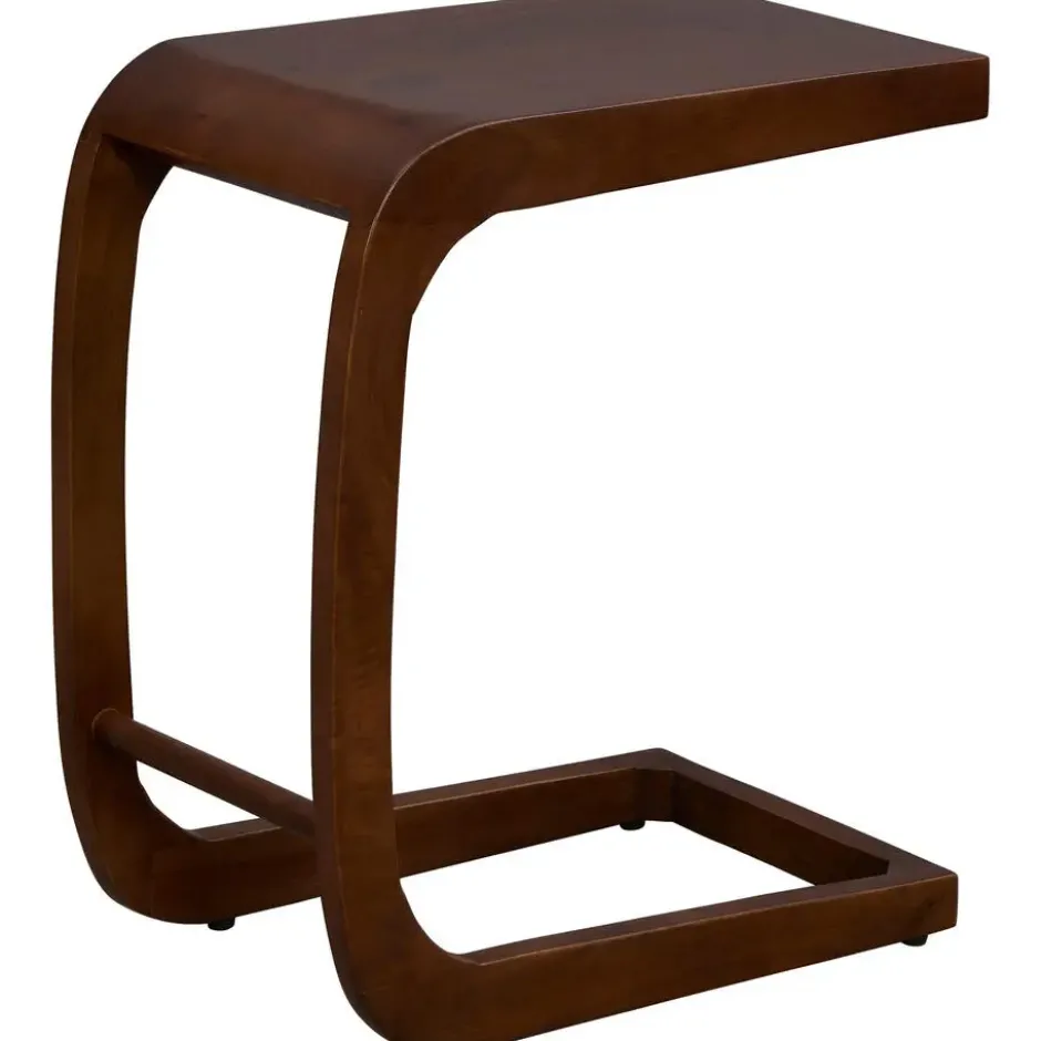 Bijzettafel Bastian - walnootkleur - 61x56x33 cm