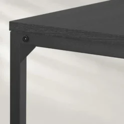 Bijzettafel - Koffietafel - 55x35x66cm - Metaal & Spaanplaat - Zwart