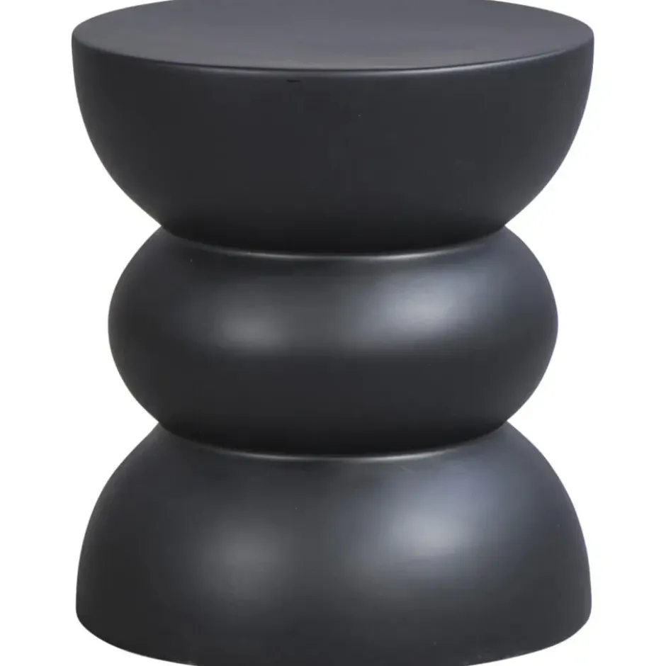 Bijzettafel Lugo - zwart - 44xØ38 cm