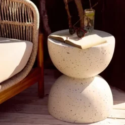 Bijzettafel Rond Terrazzo - Ø40x45cm - Bonita