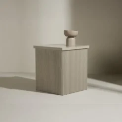 Bijzettafel Vierkant - Beige MDF - 40x40x45cm - Lenox