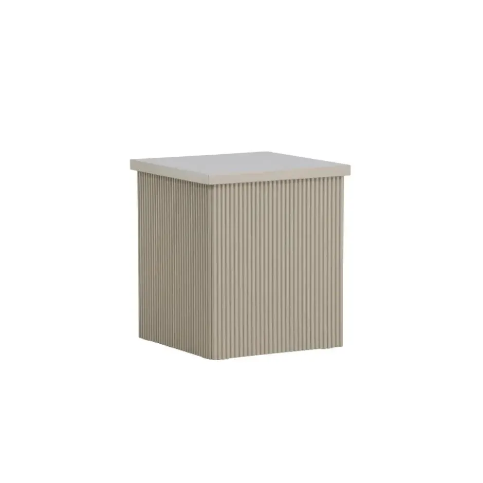 Bijzettafel Vierkant - Beige MDF - 40x40x45cm - Lenox