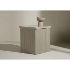 Bijzettafel Vierkant - Beige MDF - 40x40x45cm - Lenox