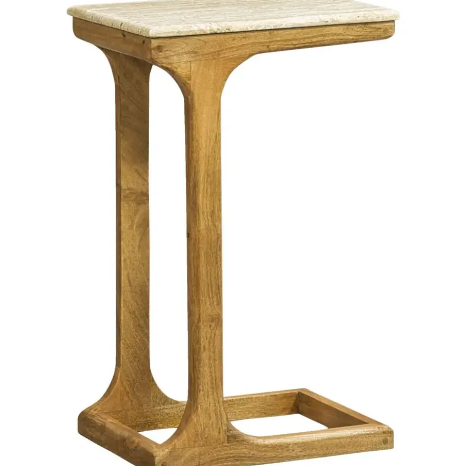 Bijzettafel Zeno - naturel - 40x30x66 cm