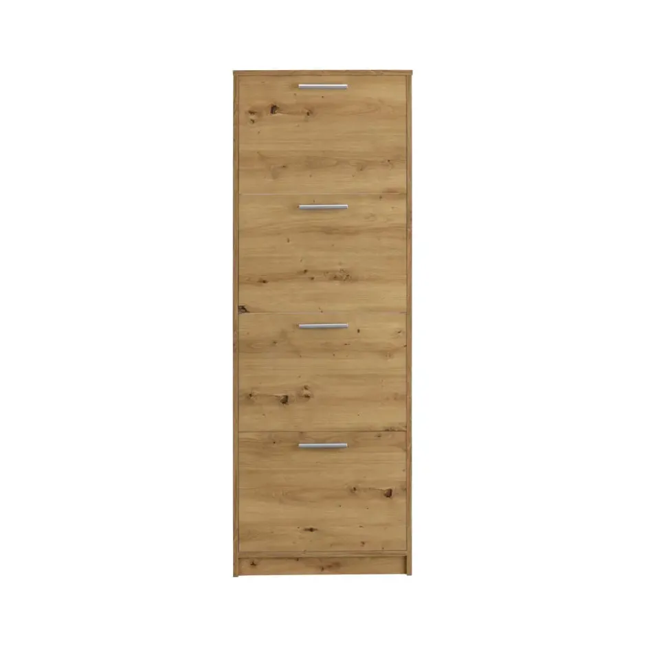 Bill - Schoenenkast met 4 kleppen in eiken effect
