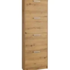 Bill - Schoenenkast met 4 kleppen in eiken effect